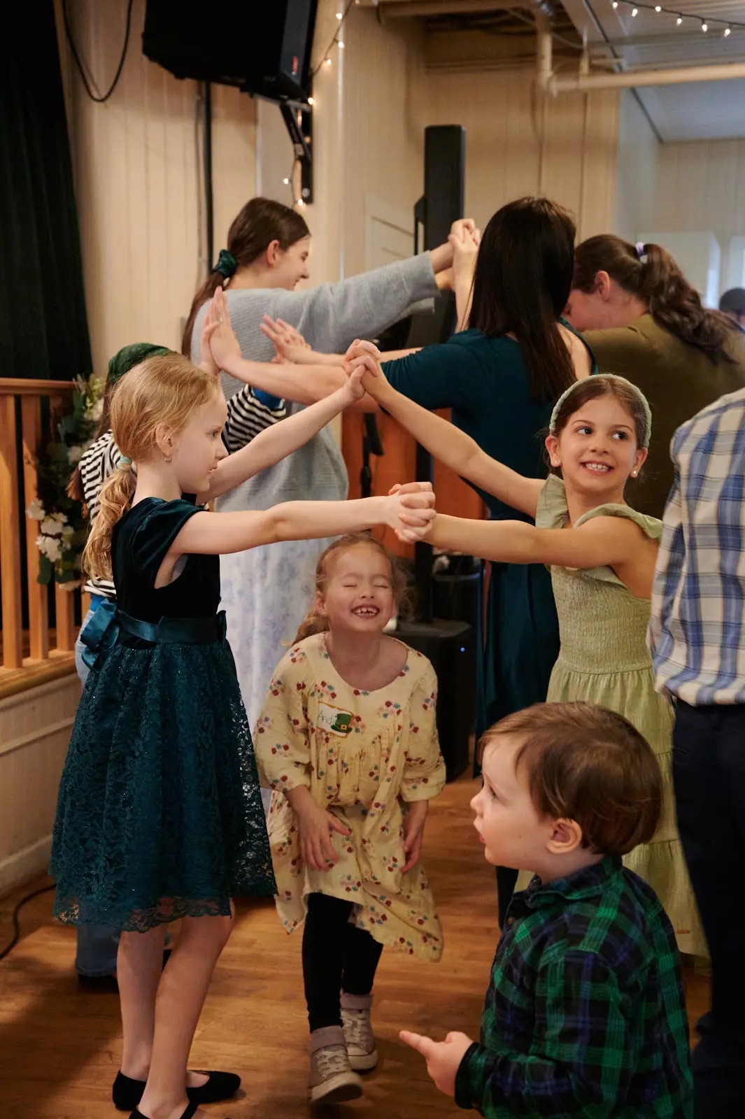 Children playing together at a St. Patrick's parish gathering