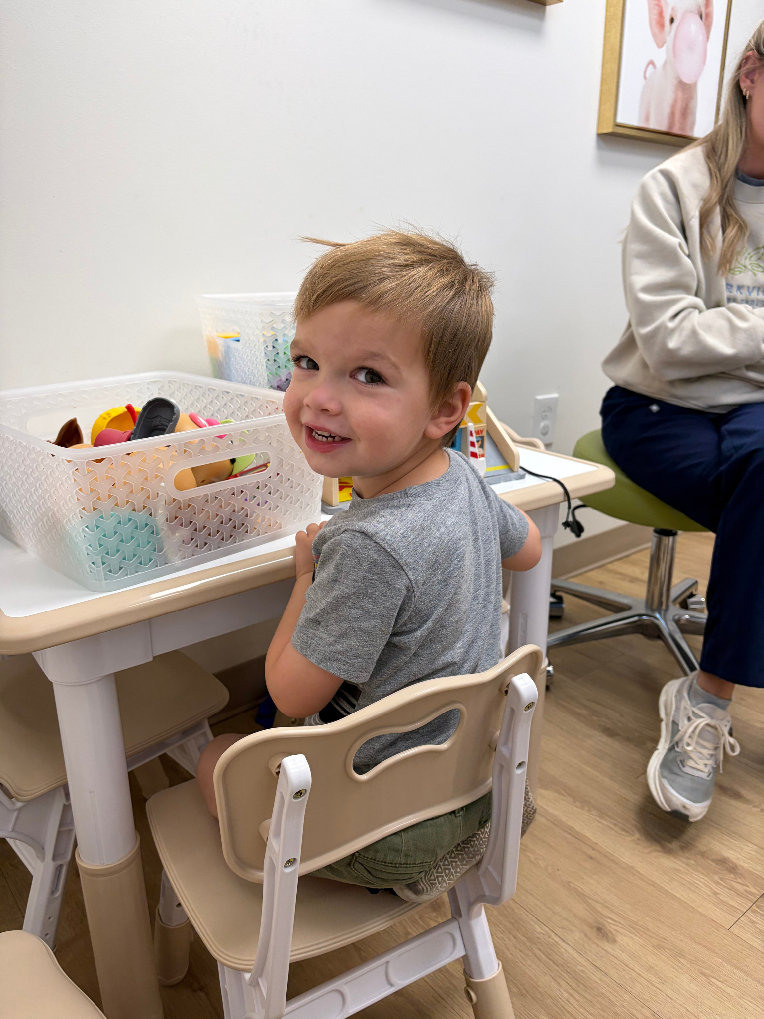 Young child participating in a Parkview therapy session.