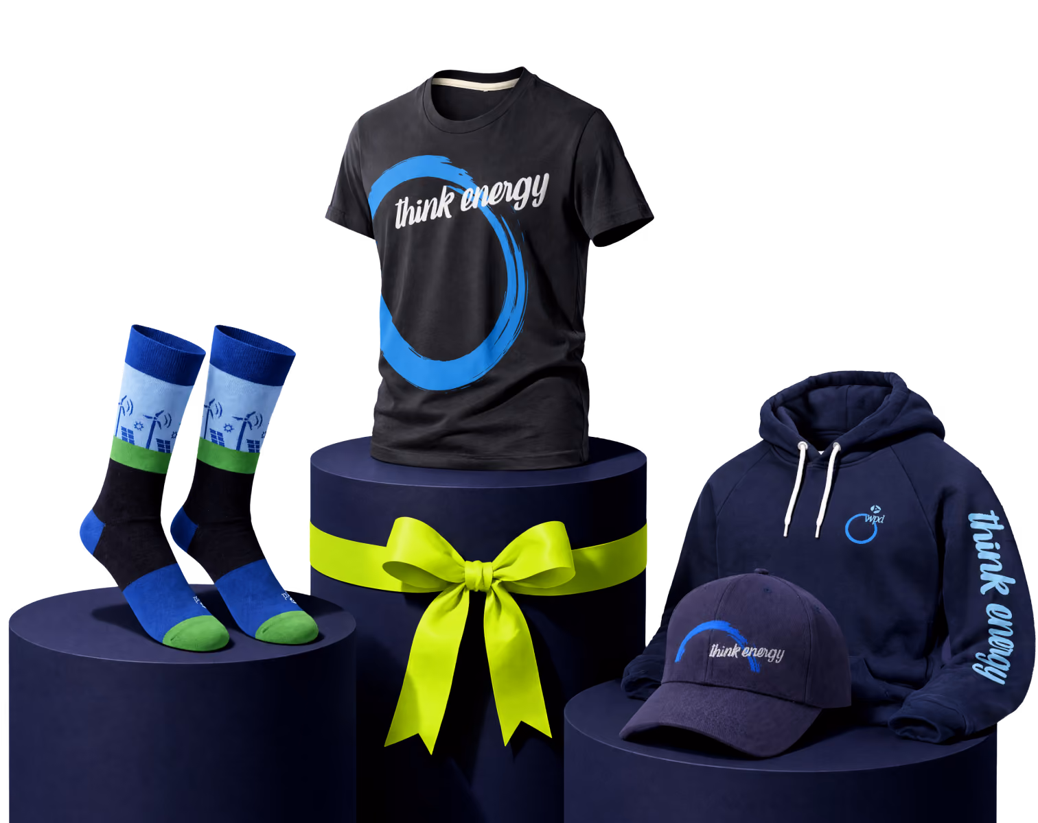 wpd Corporate Fashion Kollektion mit Hoodie, T-Shirt, Cap und Socken