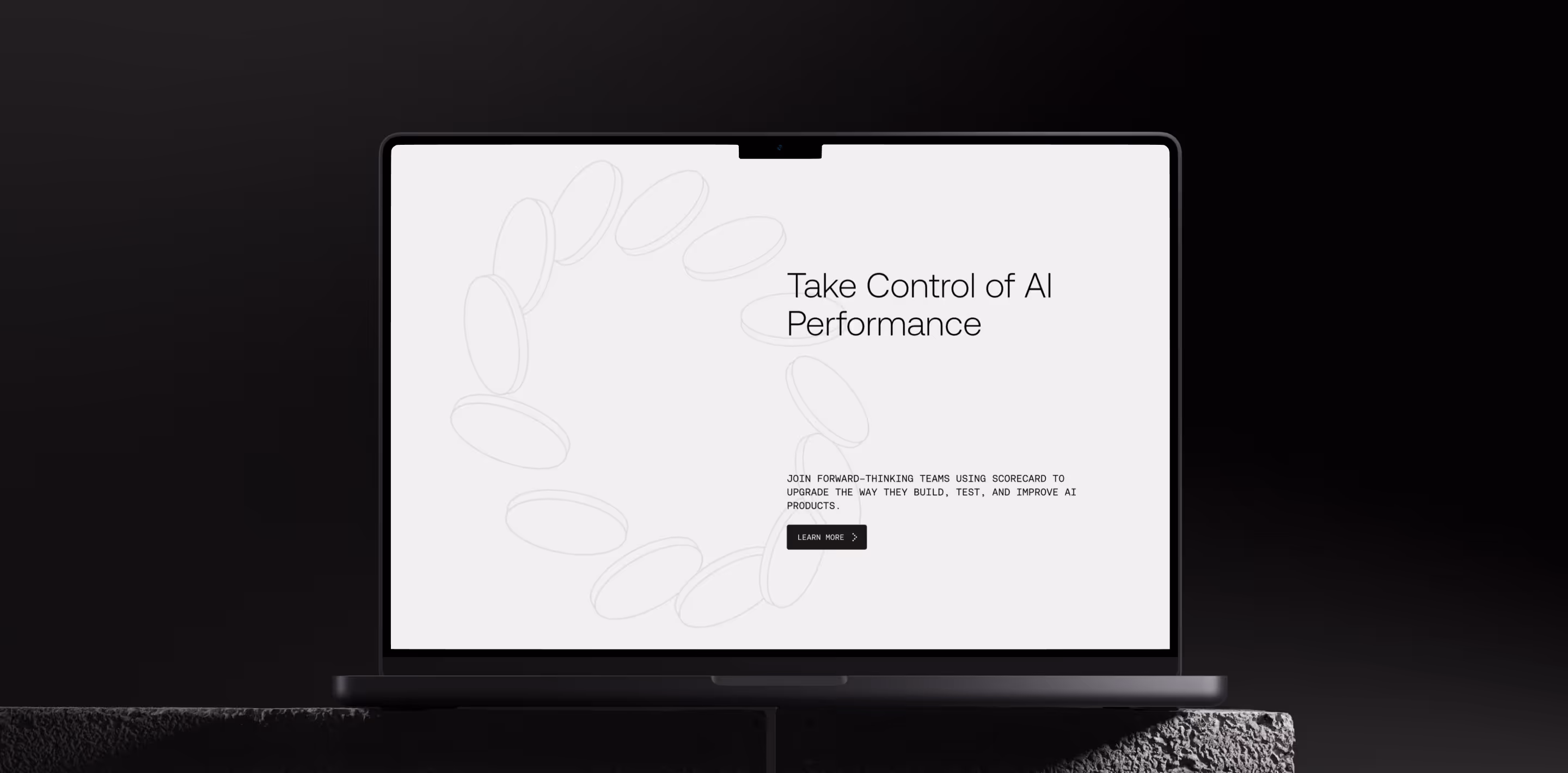Website mocked up on a device