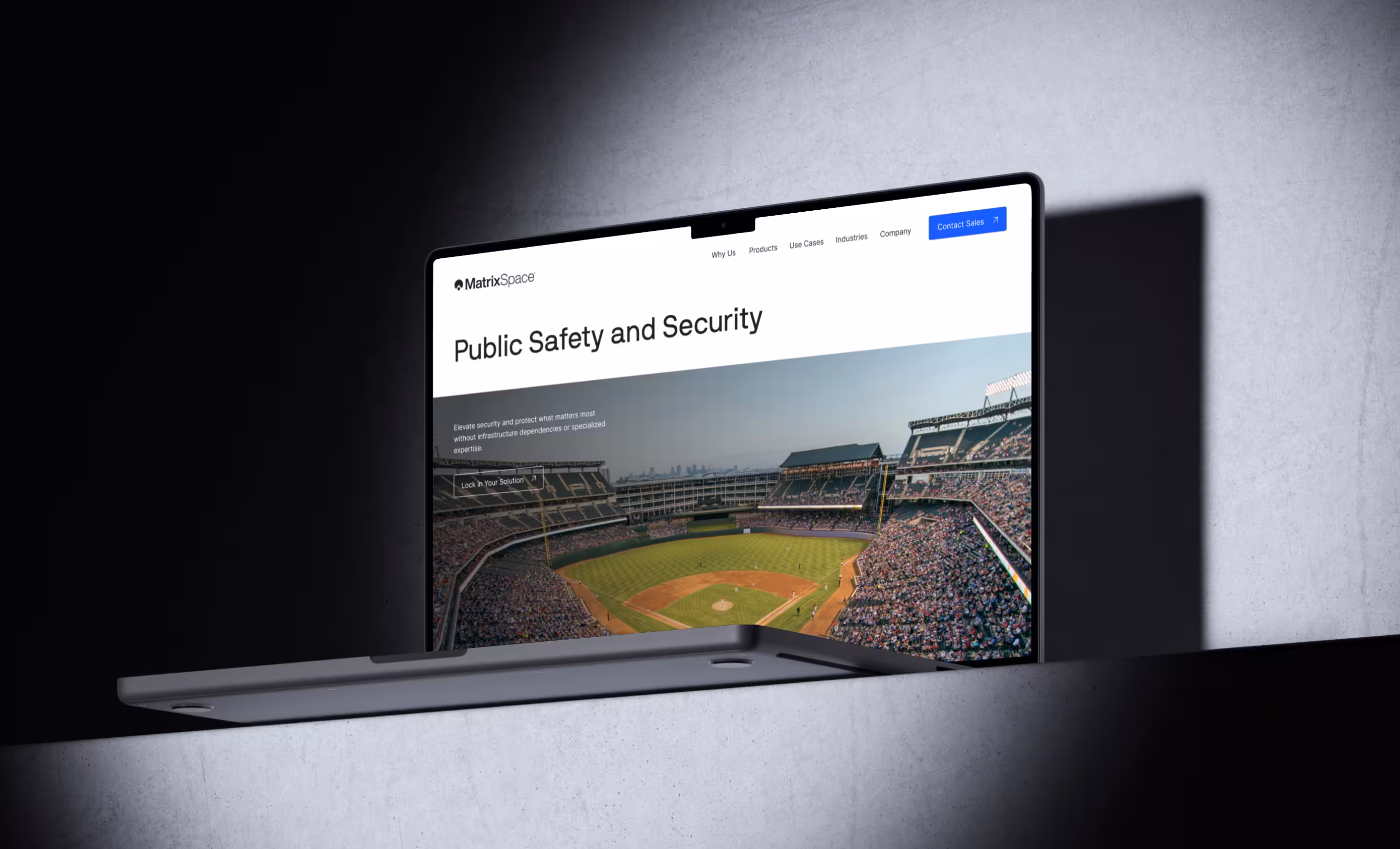 Website mocked up on a device