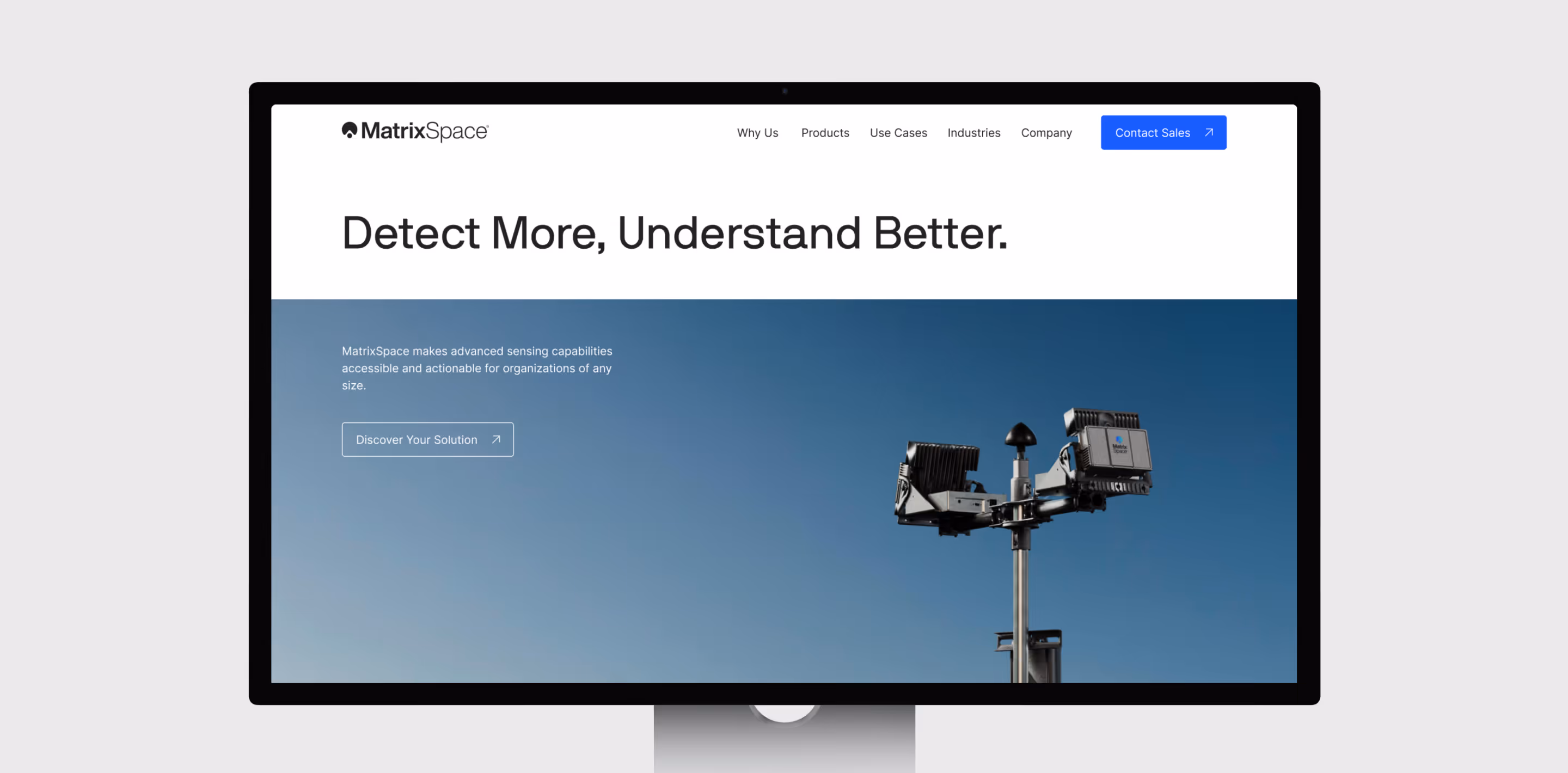 Website mocked up on a device