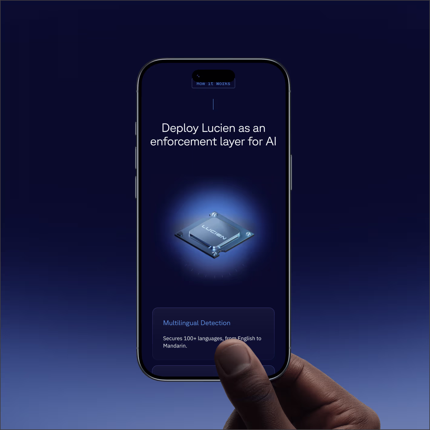 Website mocked up on a device