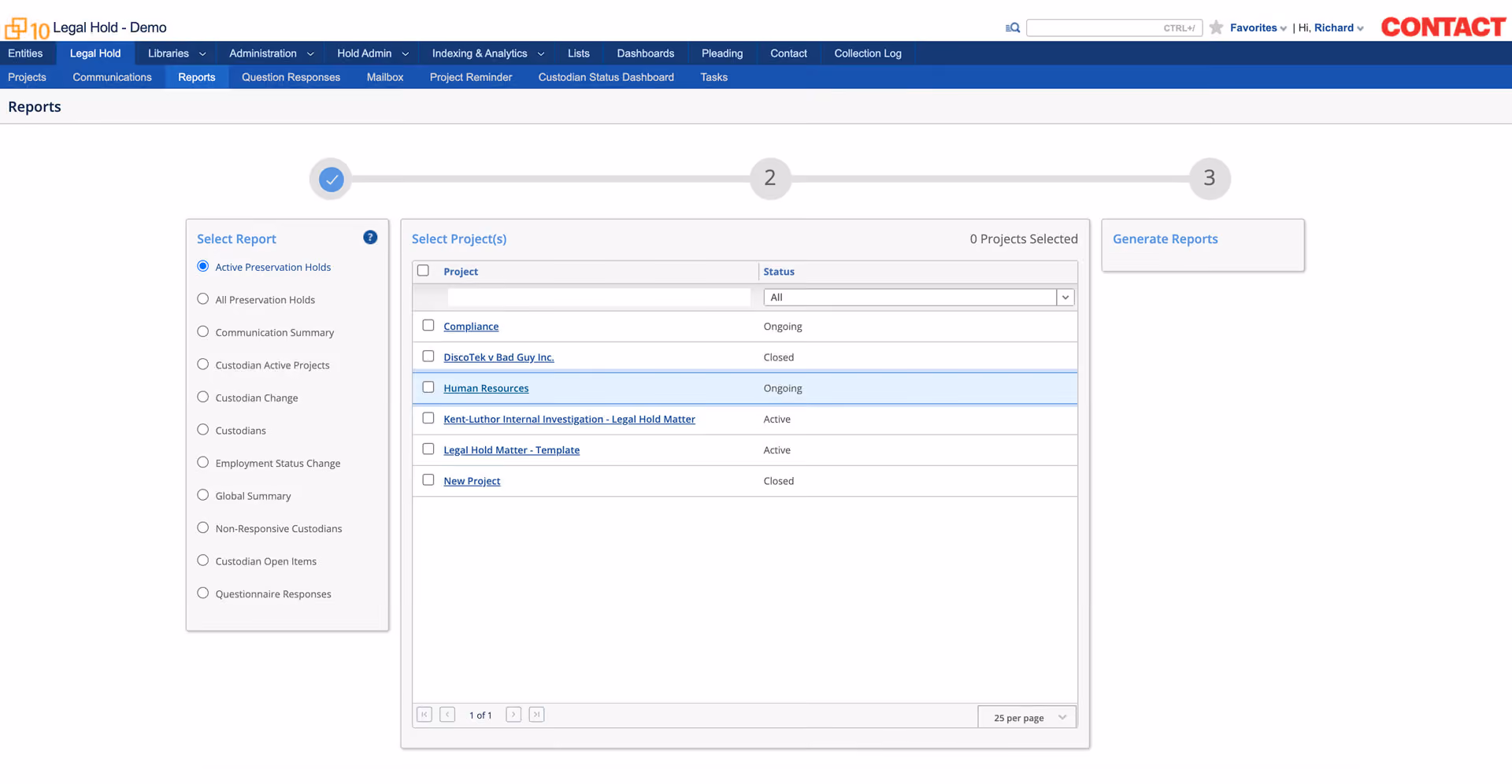 Legal hold software for managing custodian notifications and responses