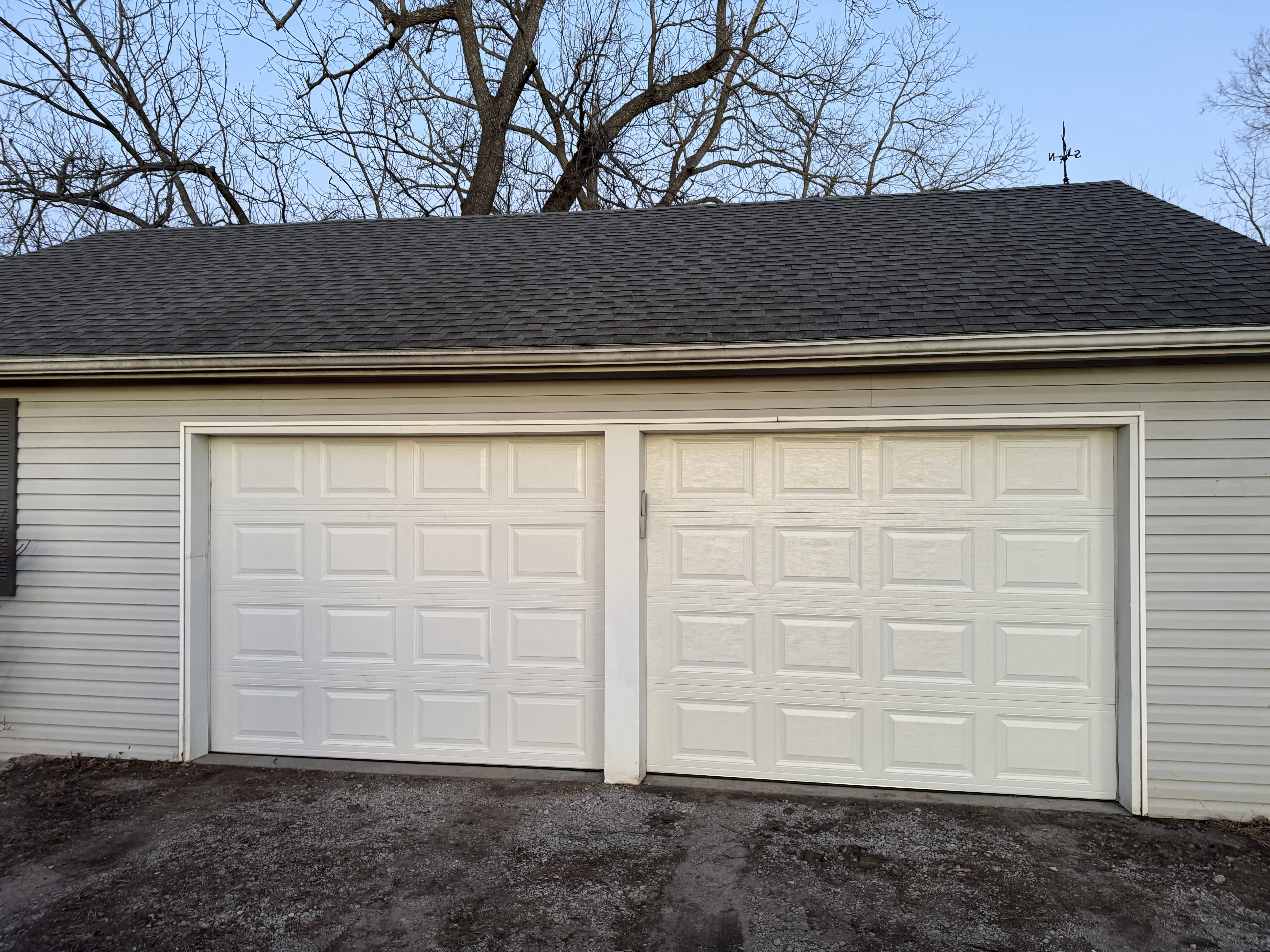 (2) 8 x 7 Door Link 411s in white exterior view