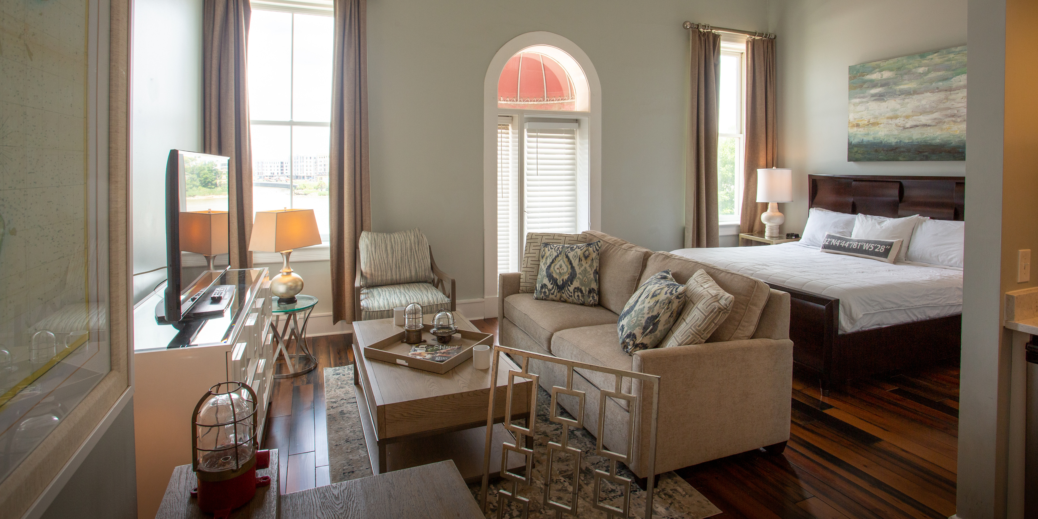Premiere two-bedroom suite with balcony over River Street