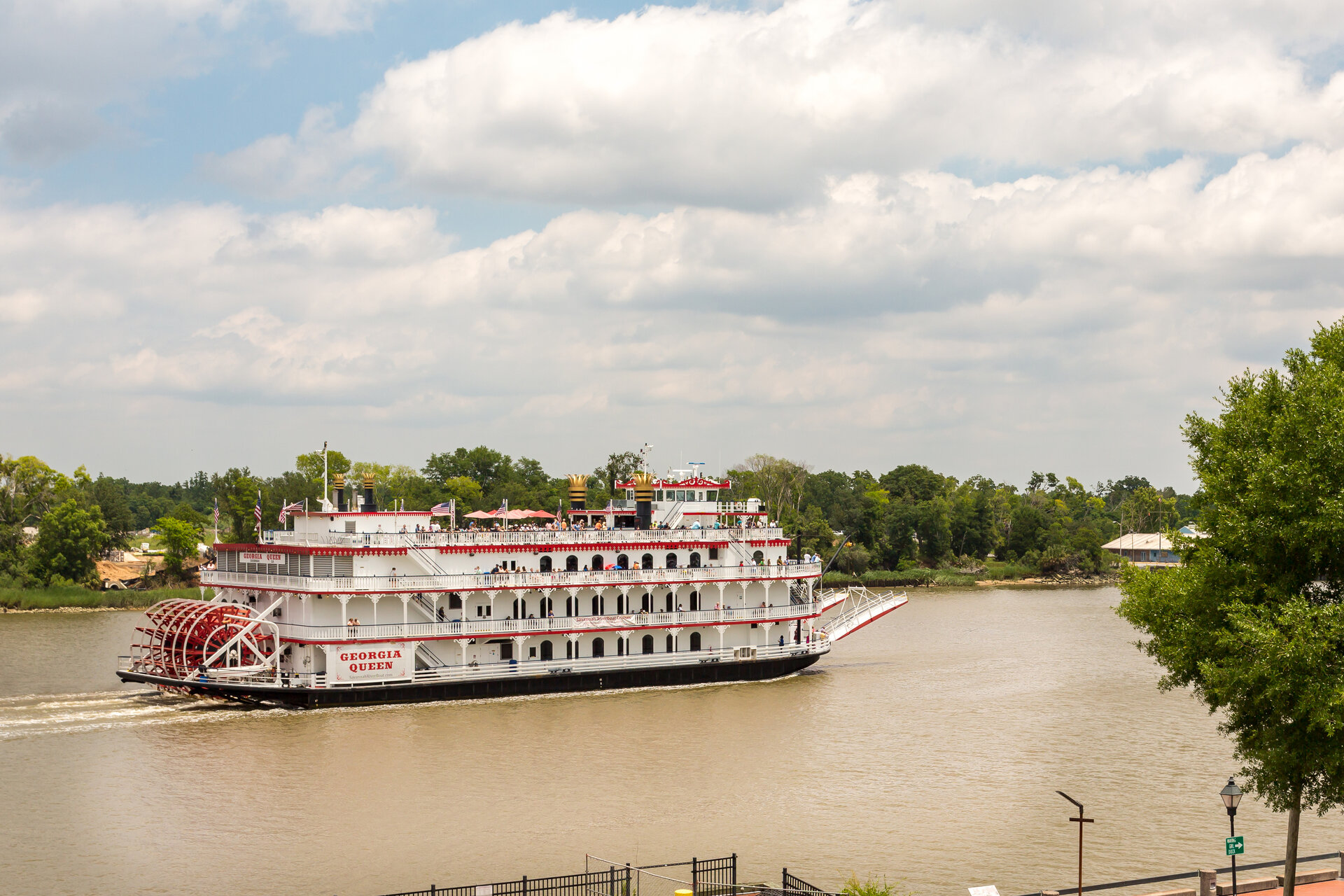 Riverboat on the Savannah River along River Street