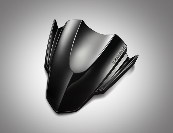 Y15ZR aerodynamic front visor feature