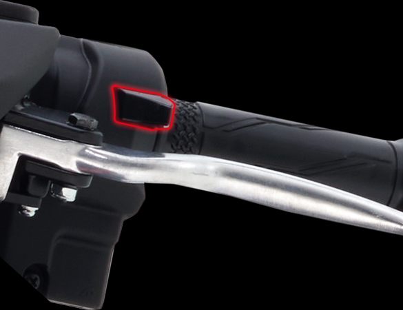 Y15ZR aerodynamic front visor feature