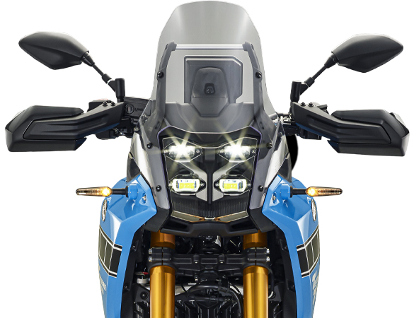 Y15ZR aerodynamic front visor feature