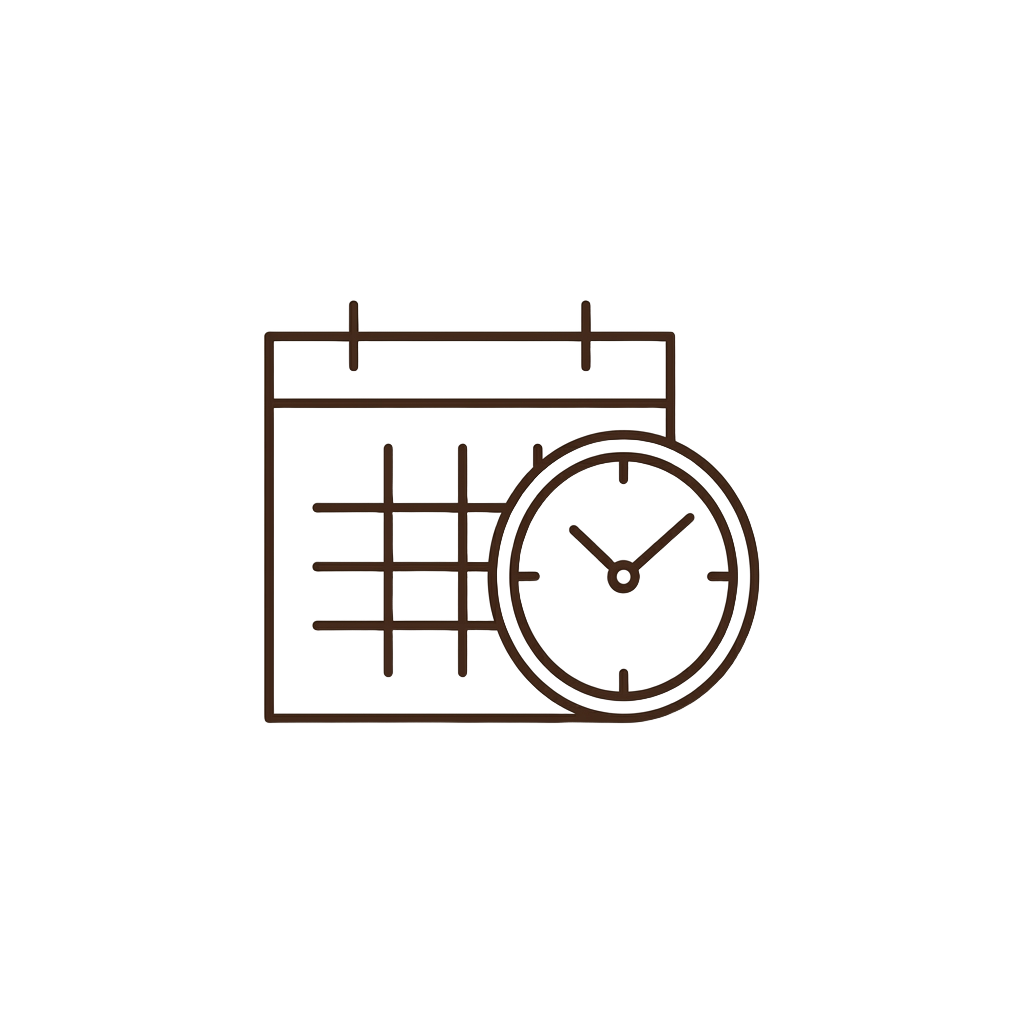 Calendar and clock icon