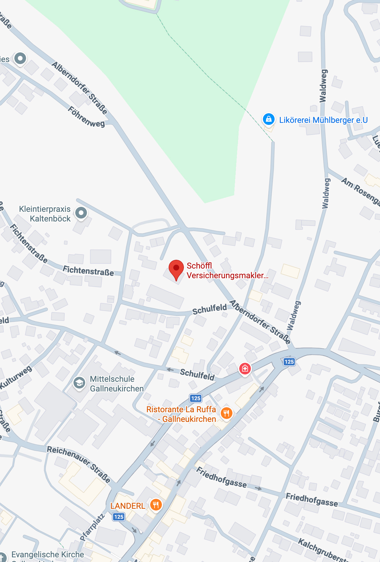 Ein Auszug aus Google Maps