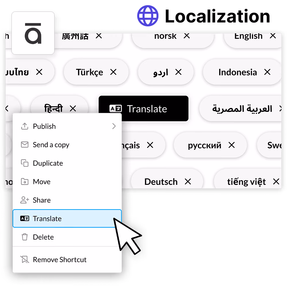 ARTICULATE LOCALIZATION
