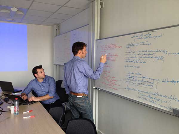 Building the first knowledge base on the whiteboard