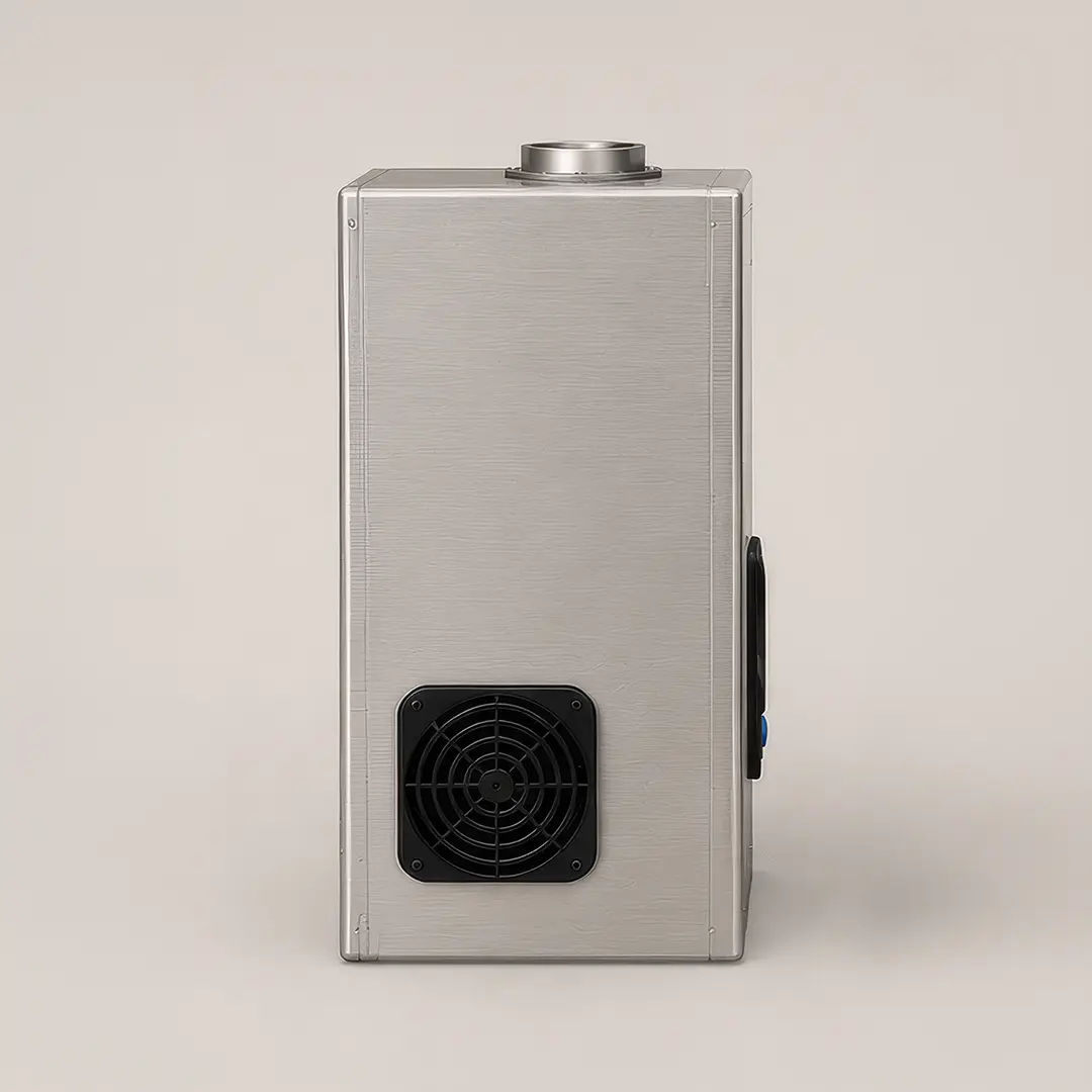 Vue de profil de l'unité de traitement d'air Air Clean Box pour cuisine professionnelle.