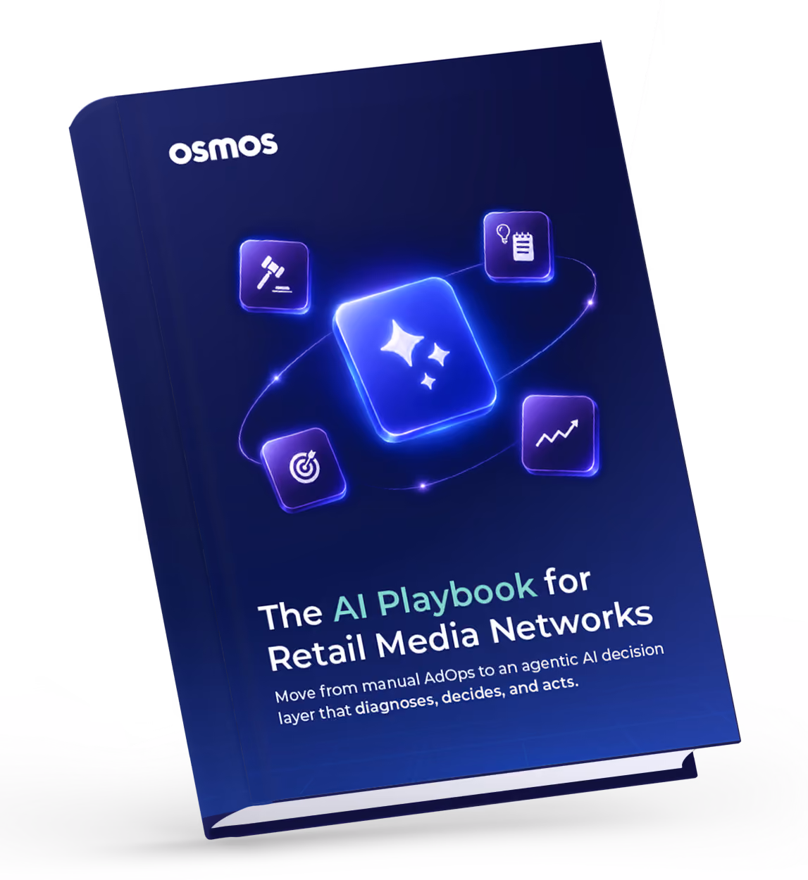 "The AI Playbook for Retail Media Networks" ebook cover in dark blue