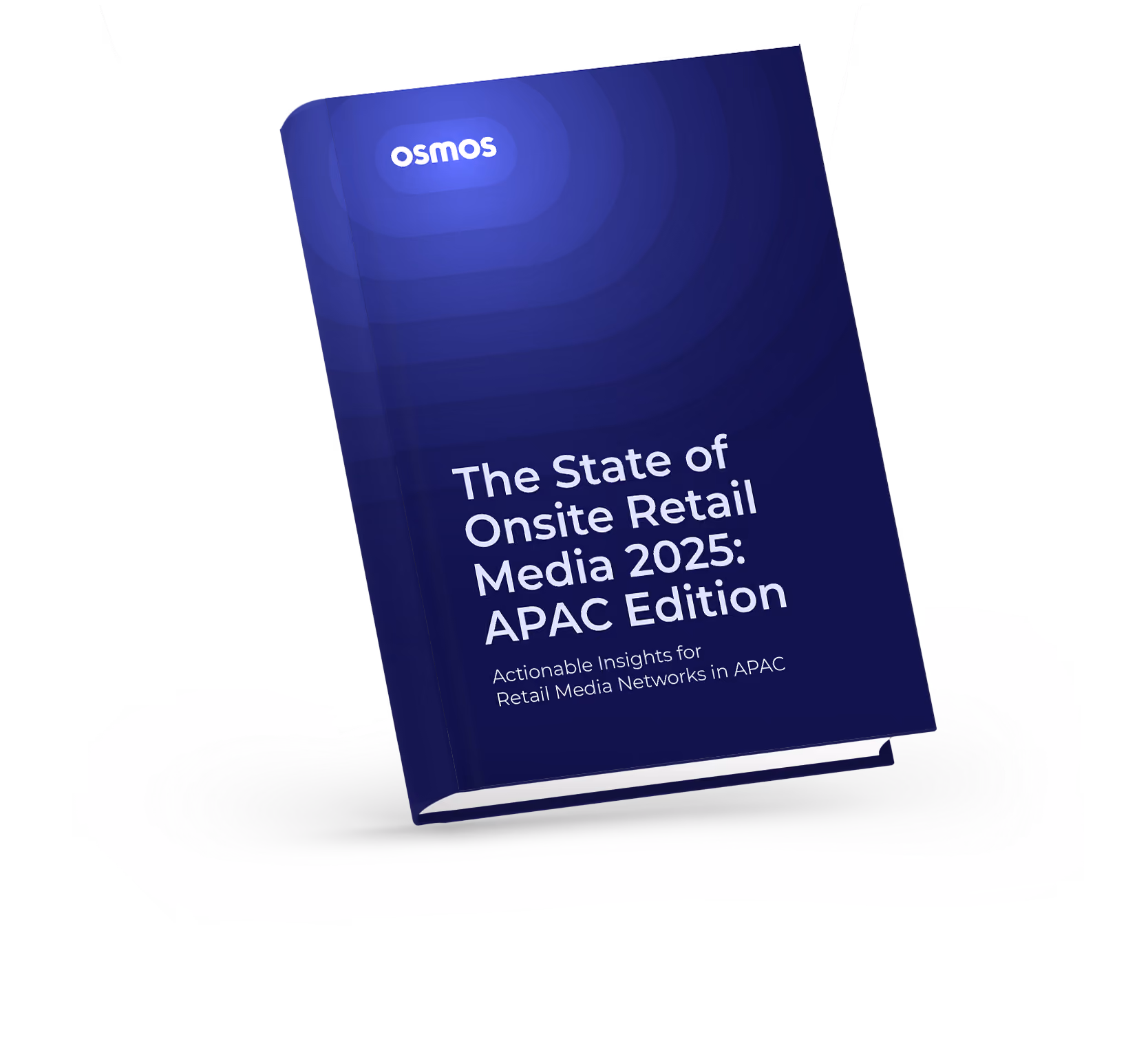 "The State of Onsite Retail Media 2025, APAC Edition" ebook cover in dark blue