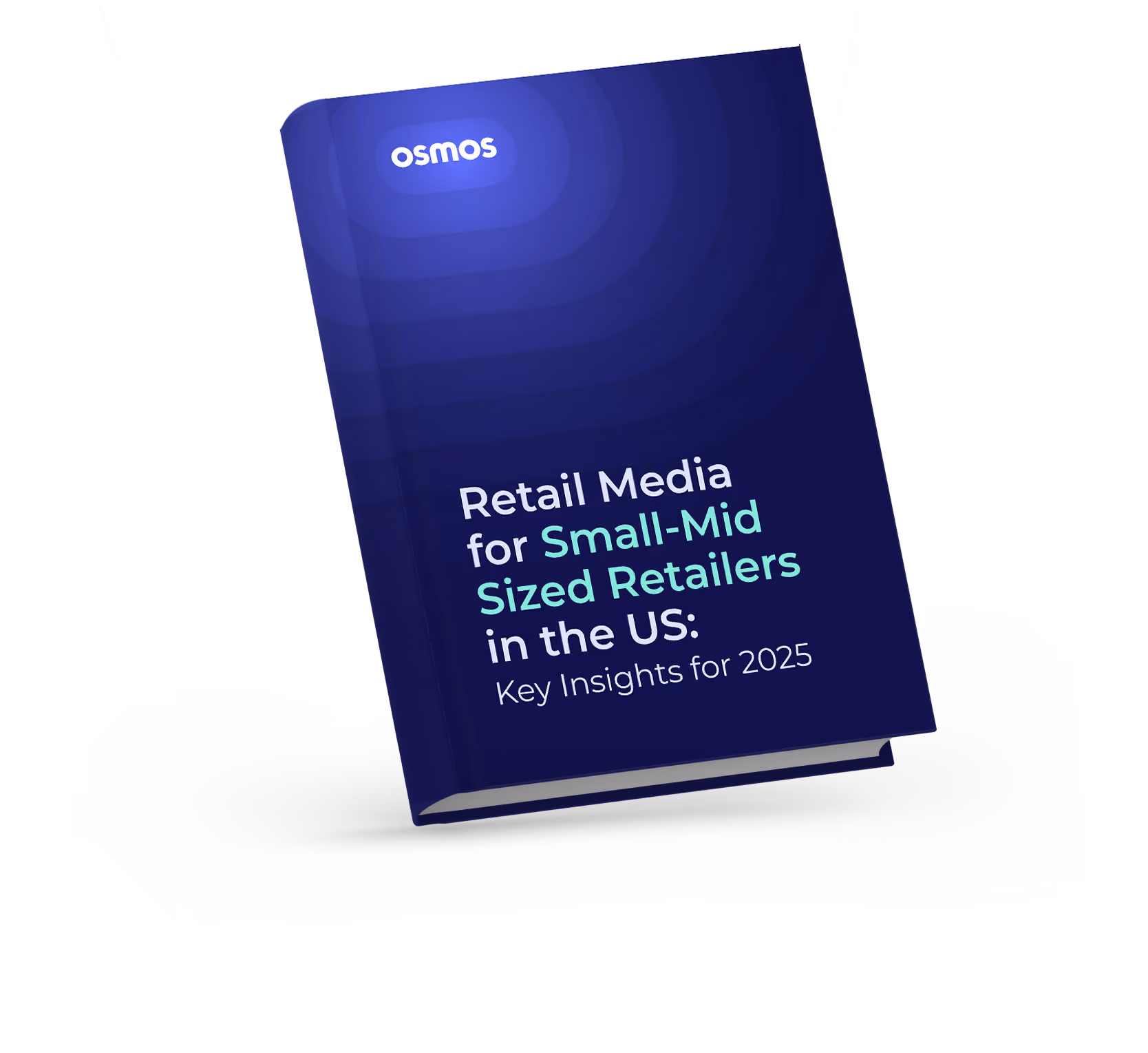 "Retail Media for Small and Mid Sized Retailers in the US" ebook cover in dark blue