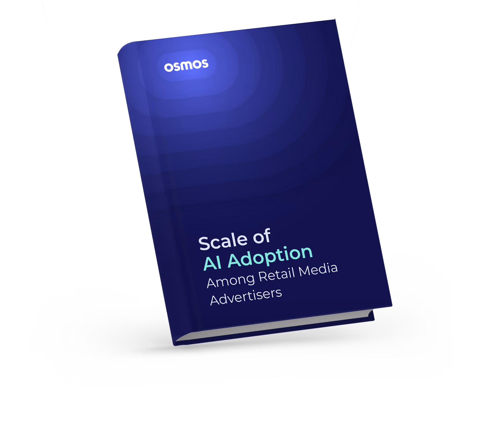 "Scale of AI Adoption" ebook cover in dark blue