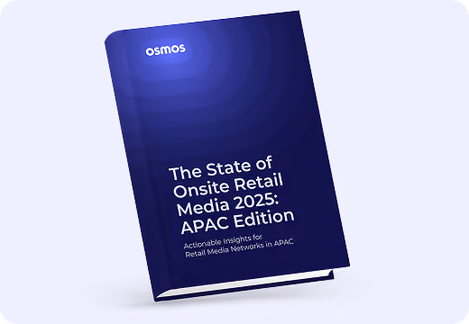 "The State of Onsite Retail Media 2025, APAC Edition" ebook cover in dark blue