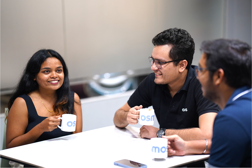 Osmos team over coffee