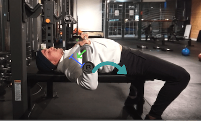 Setting up for the proper bench press position