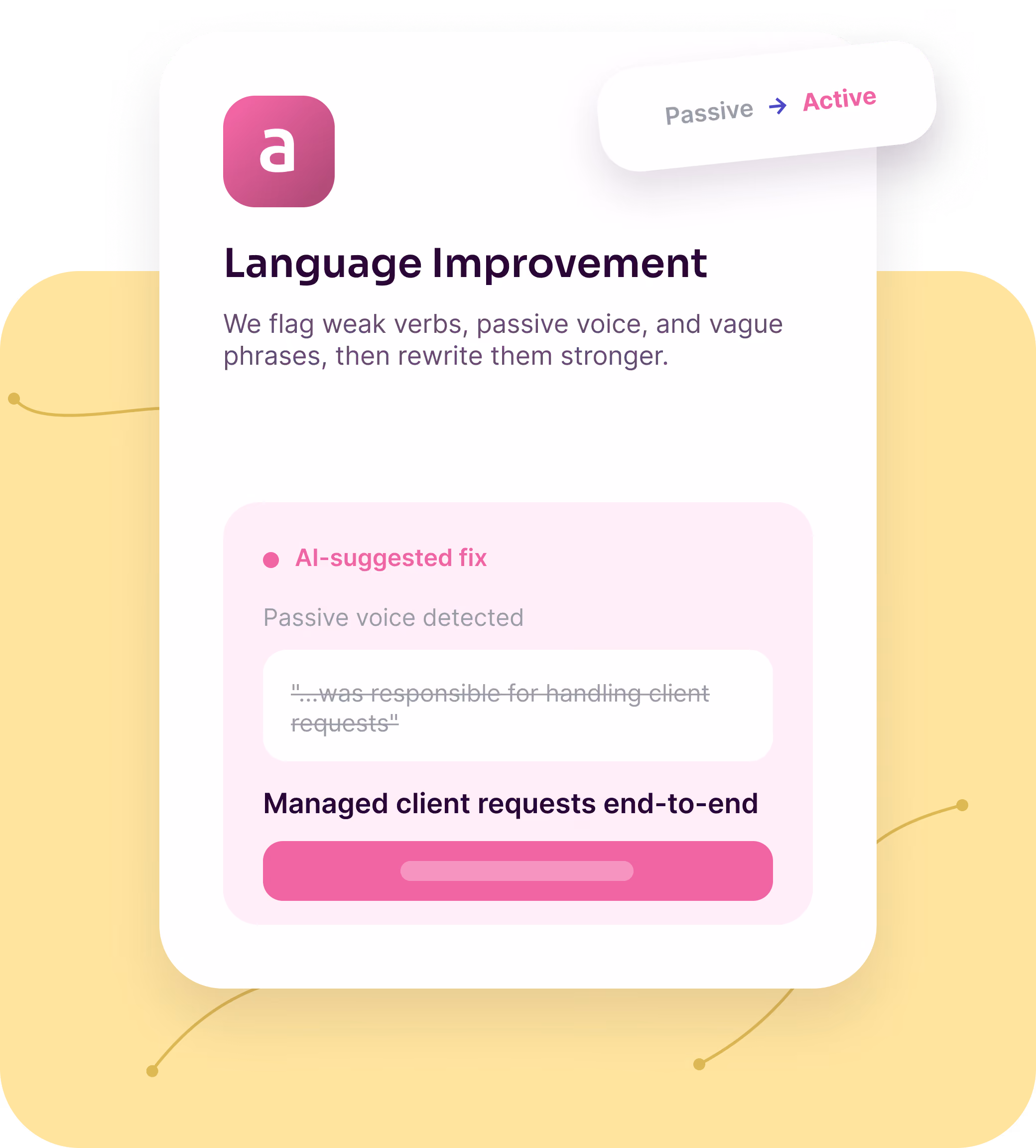 Language usage improvements