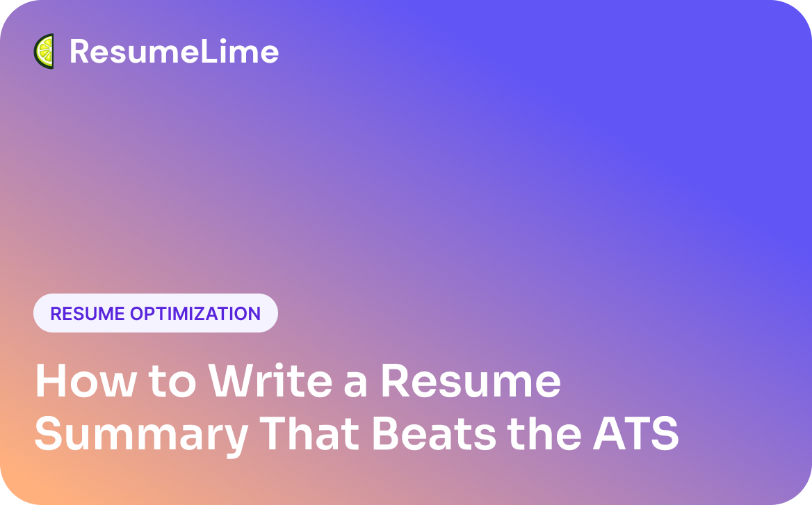 How to Write a Resume Summary That Beats the ATS