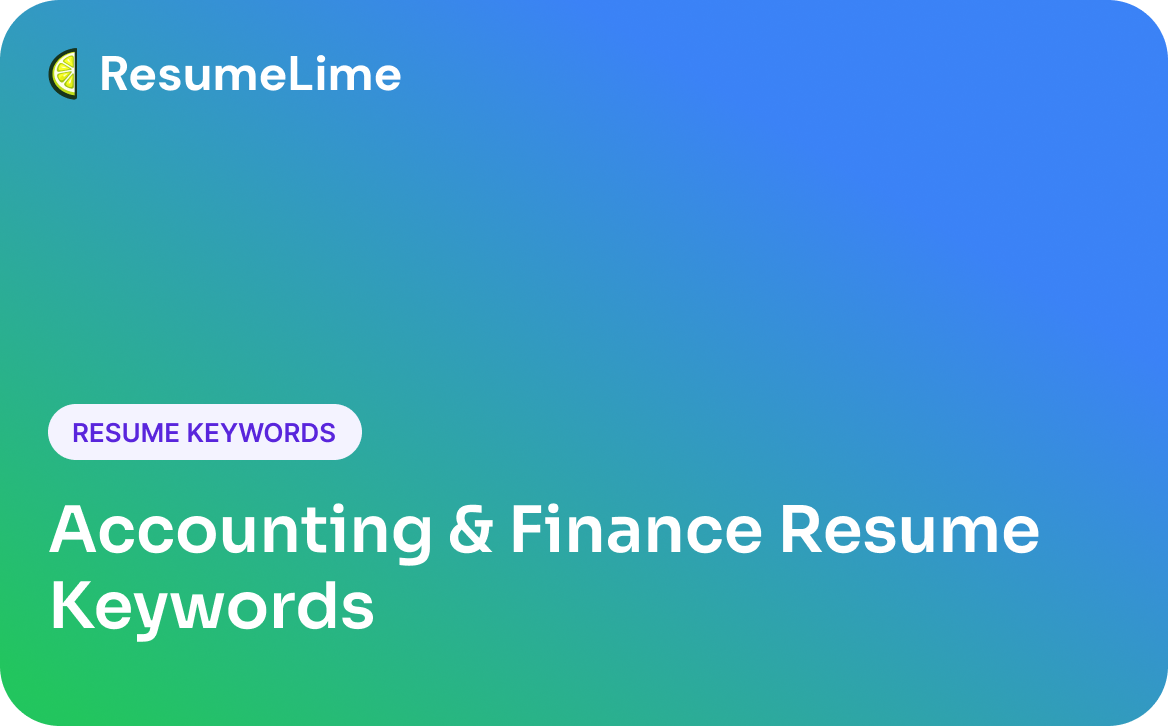 Accounting & Finance Resume Keywords: The Complete Guide
