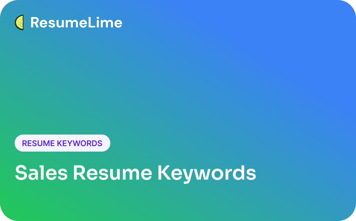 Sales Resume Keywords: High-Impact Skills and Examples