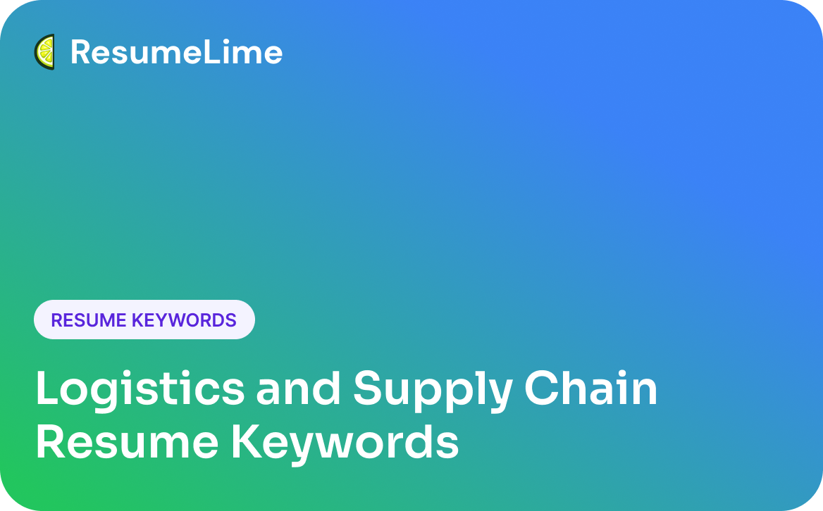 Logistics and Supply Chain Resume Keywords That Work