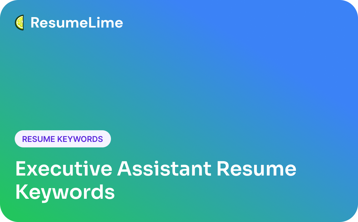 Executive Assistant Resume Keywords & Skills