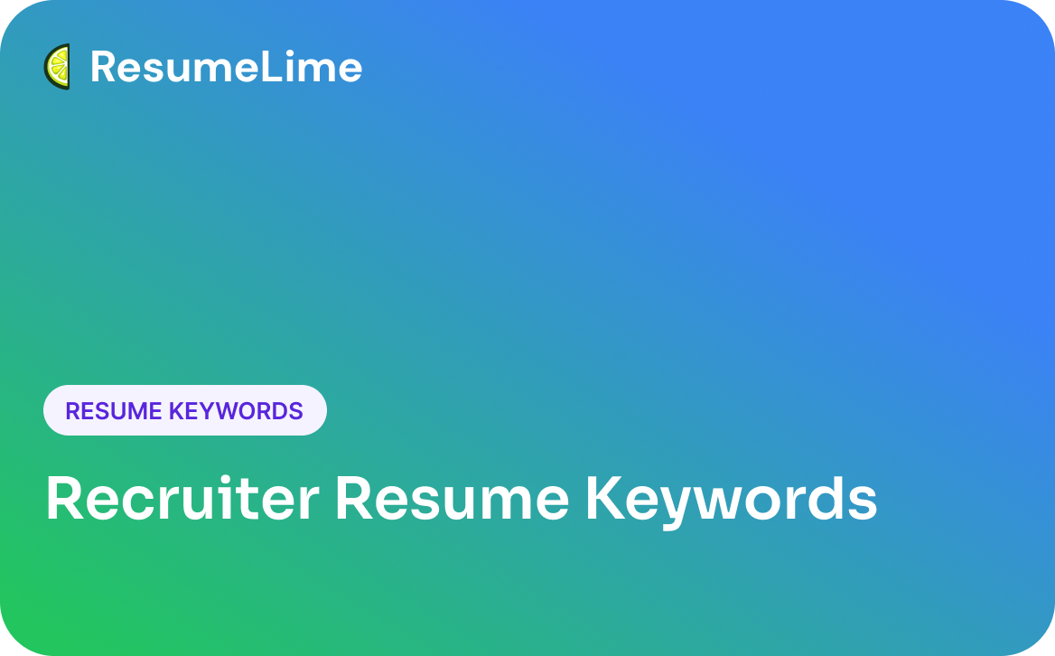 Recruiter Resume Keywords