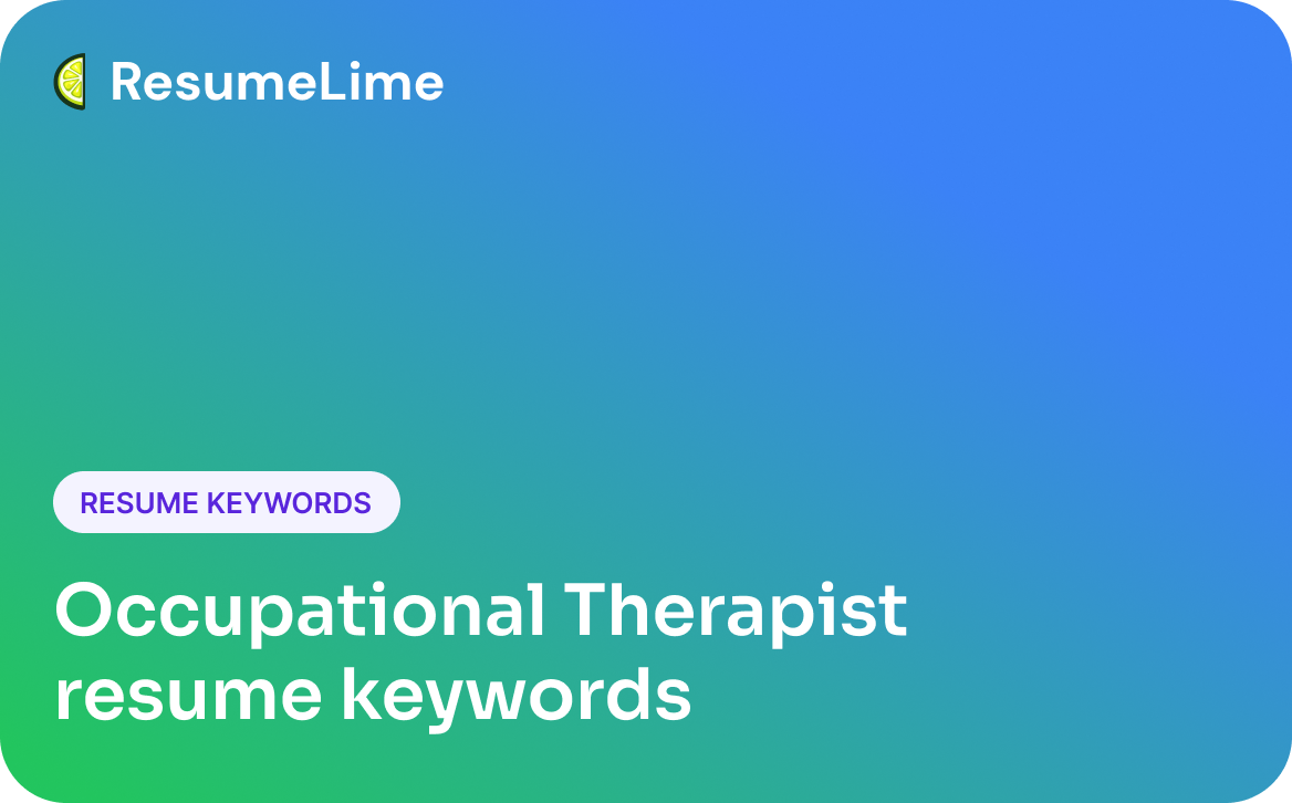 Occupational Therapist Resume Keywords