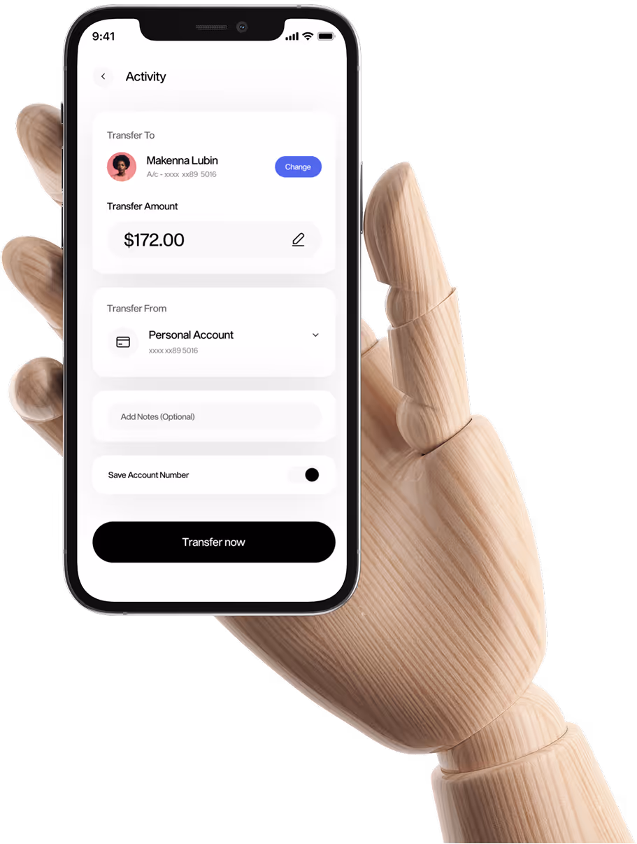 Mobile in hand mockup image