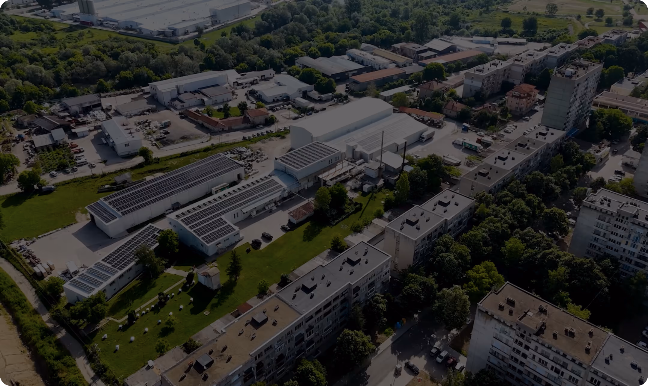 Aerial view of the Dairy Food Bulgaria production site in Sevlievo