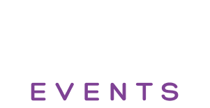 Logo van SKAAT Events met witte hoofdletters SKAAT en paarse letters EVENTS eronder.