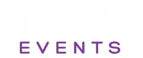 Logo met de tekst BKA EVENTS in wit en paars.