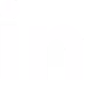 LinkedIn-logo wit op een transparante achtergrond.