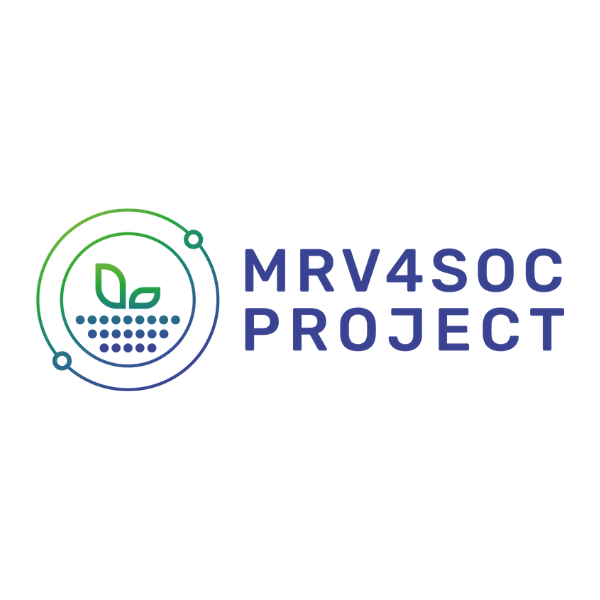 MRV4SOC Project logo with stylized green plant inside circular orbit lines to the left of the project name in blue text.