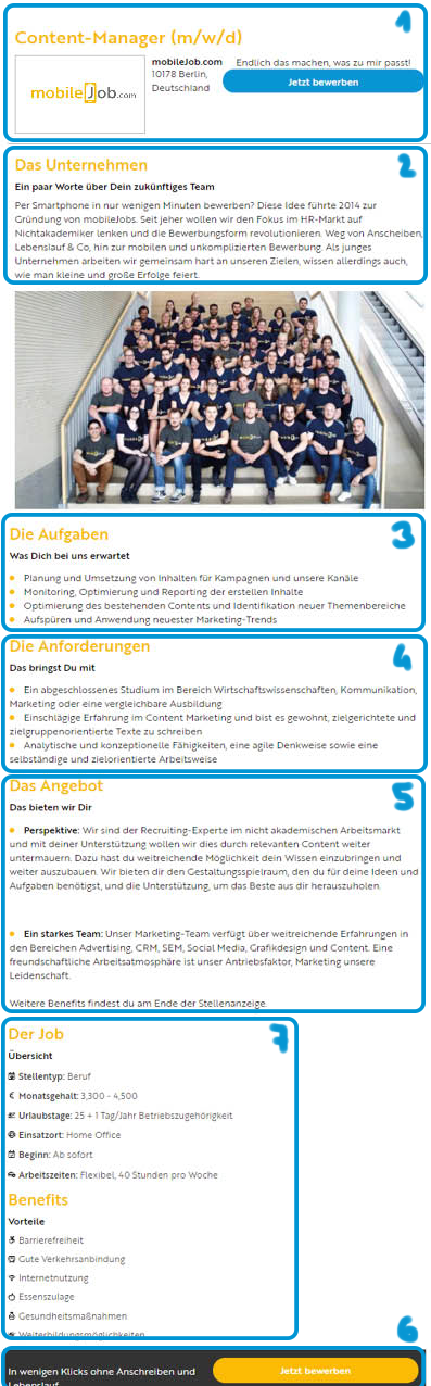 Stellenanzeige Mustervorlage