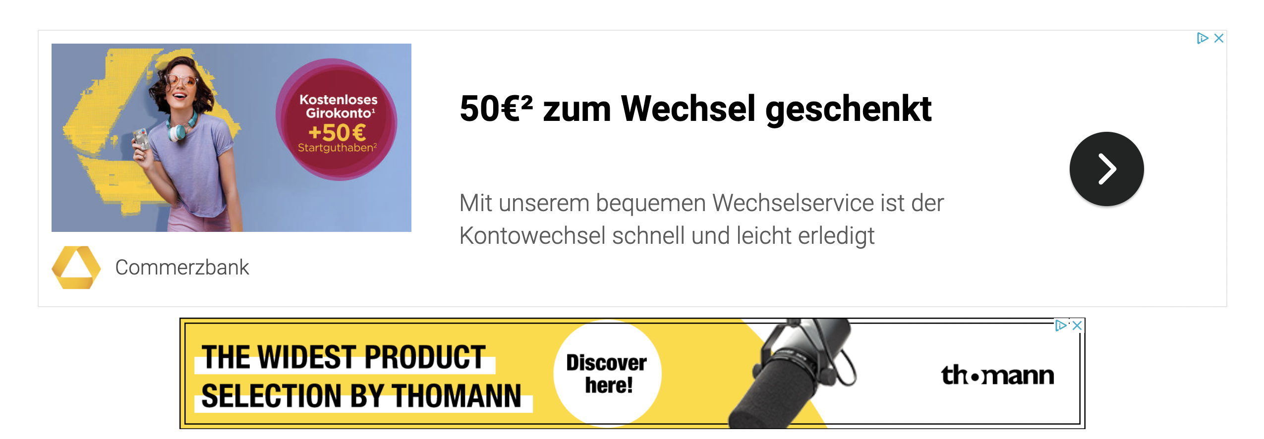 Beispiel eines Display-Werbebanners