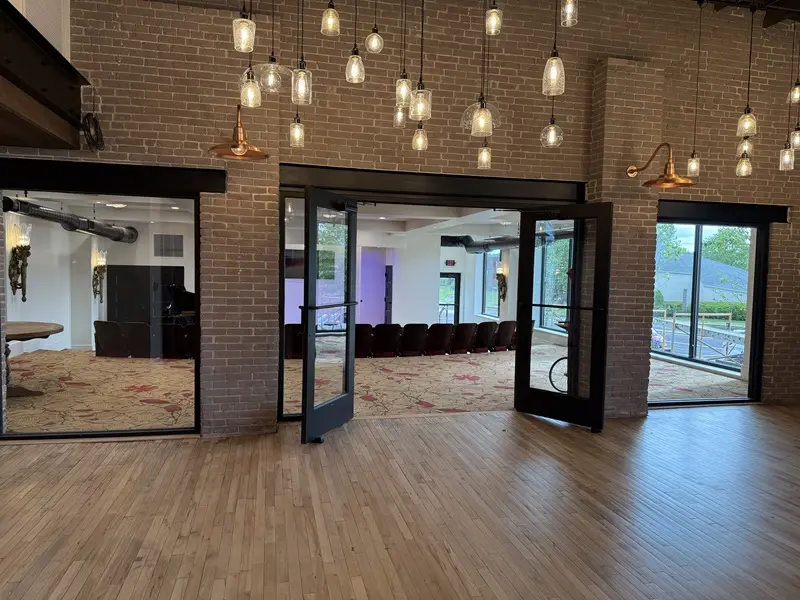 Open hall arranged for a milestone celebration