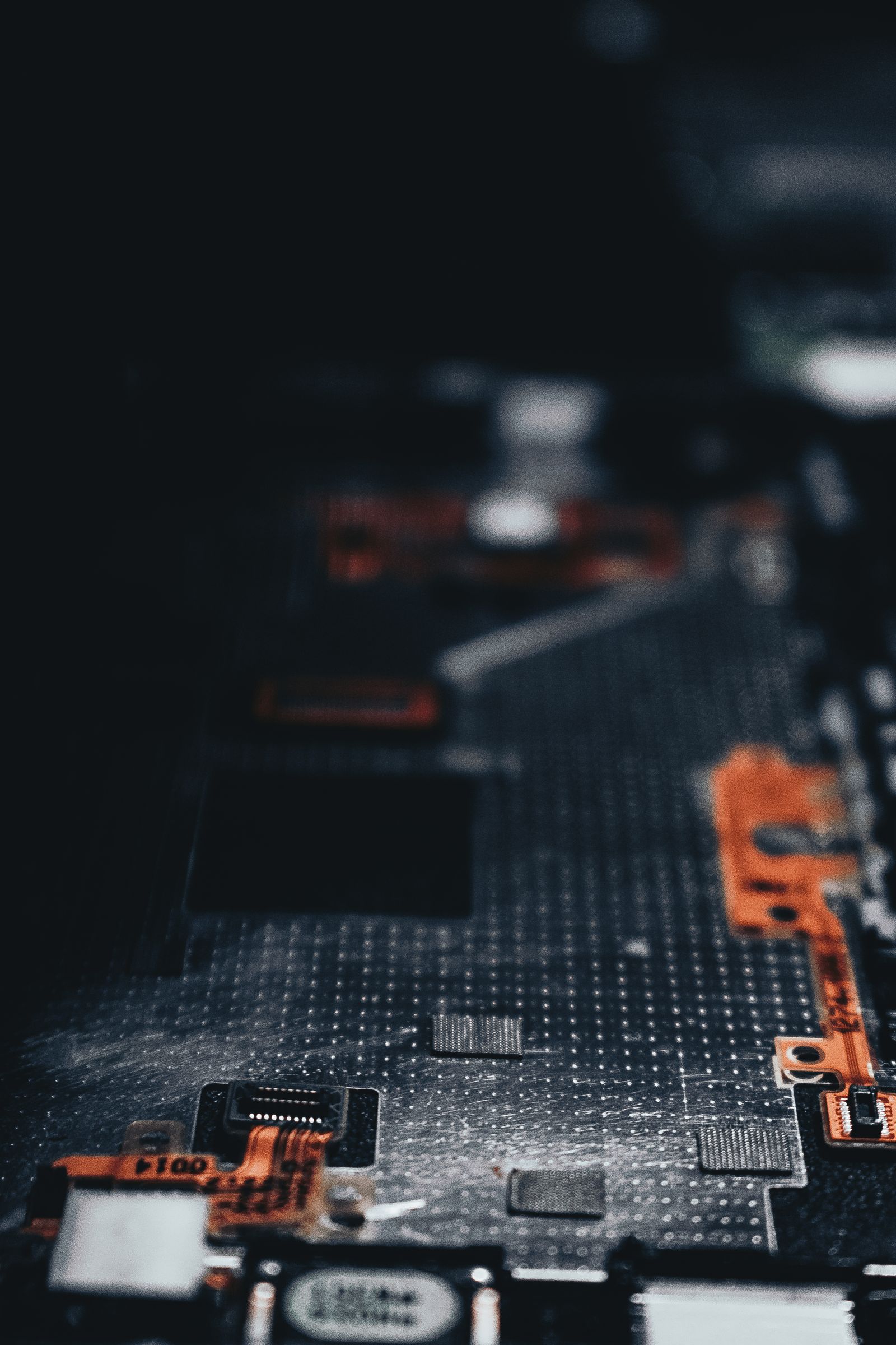 Close-up of an electronic circuit board