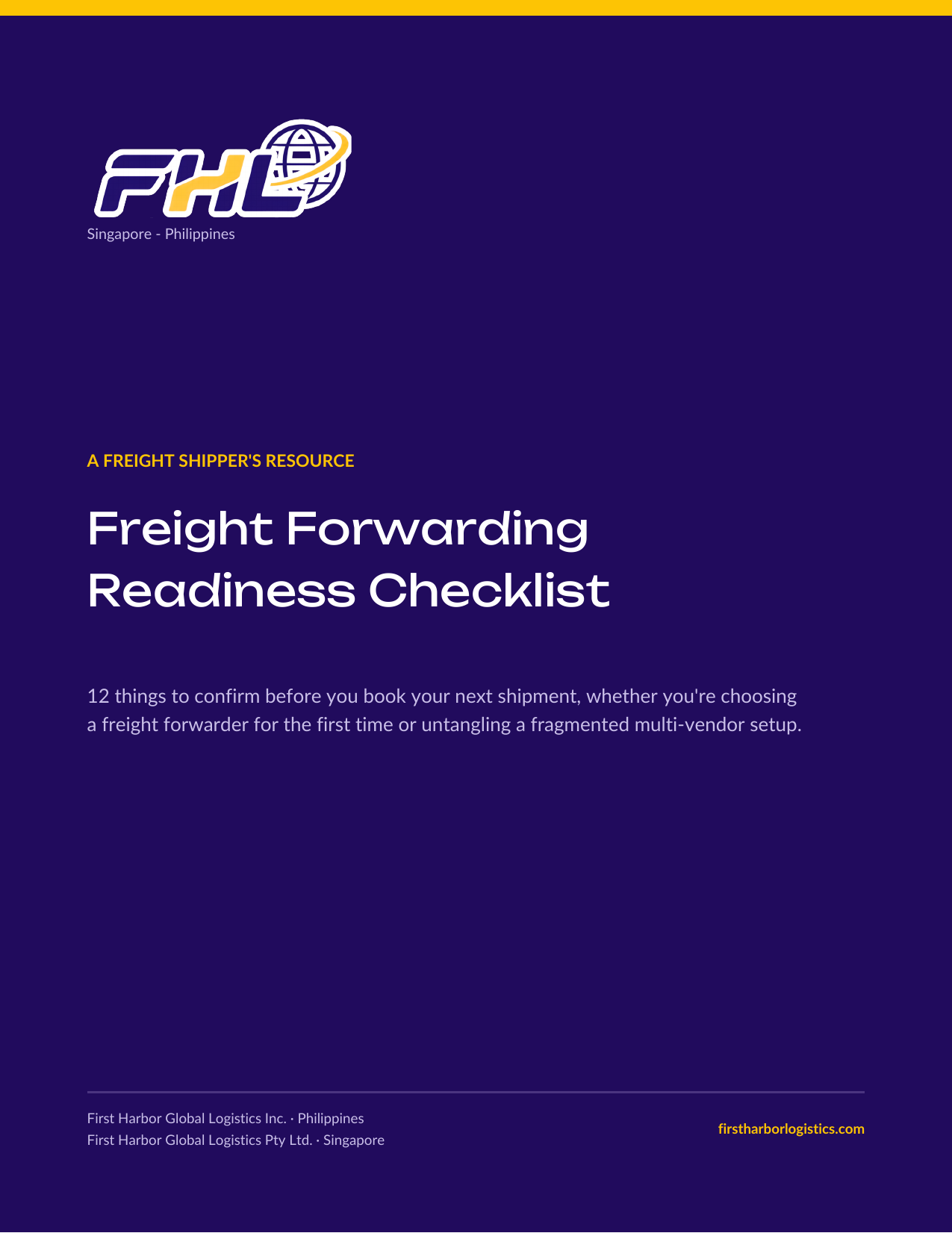 Freight Forwarding Readiness Checklist cover