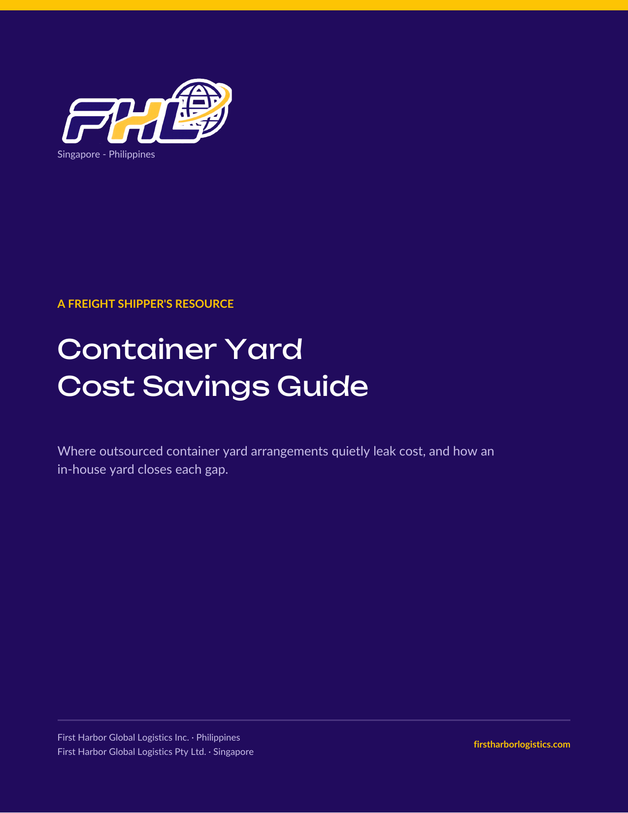 Container Yard Cost Savings Guide cover