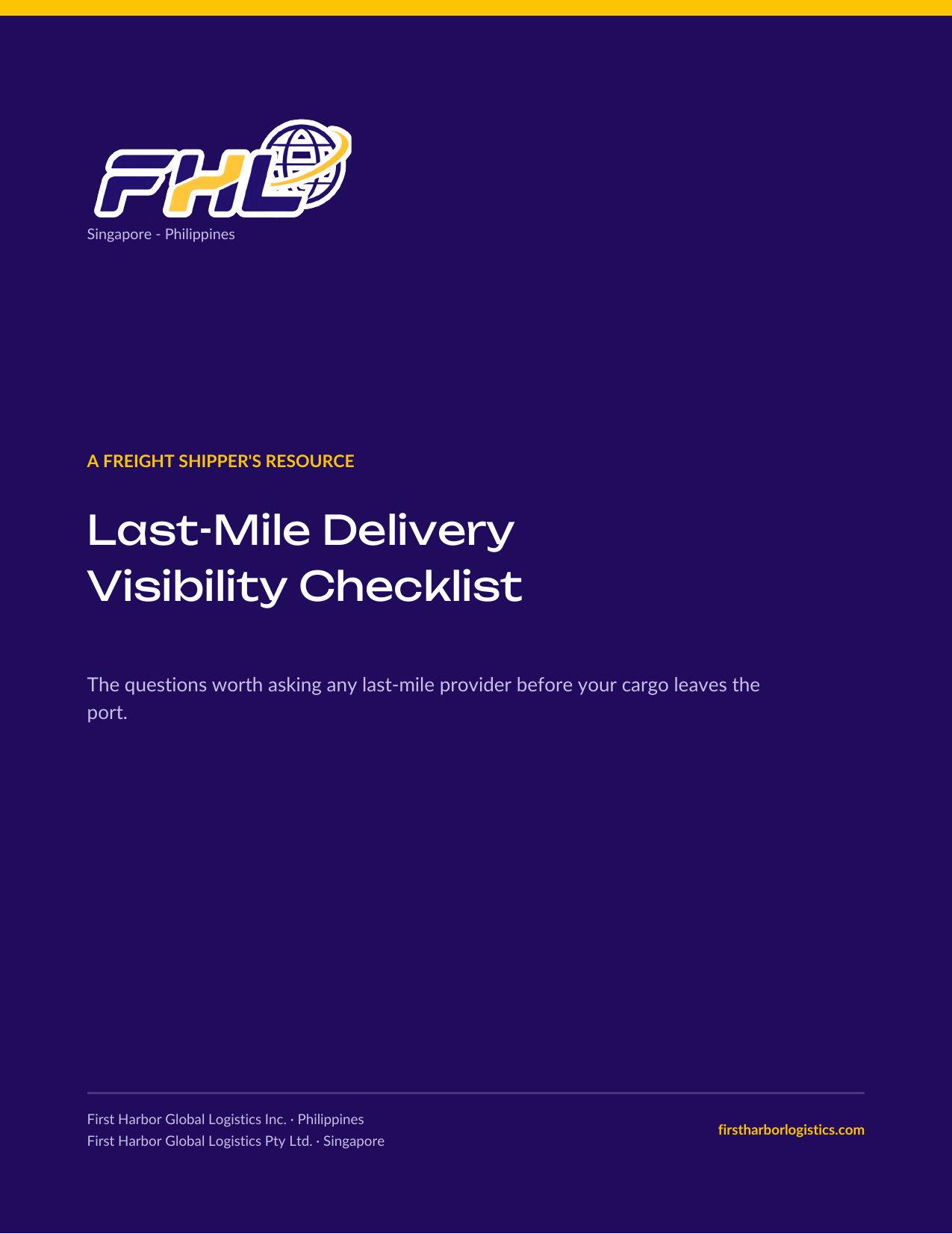 Last-Mile Delivery Visibility Checklist cover
