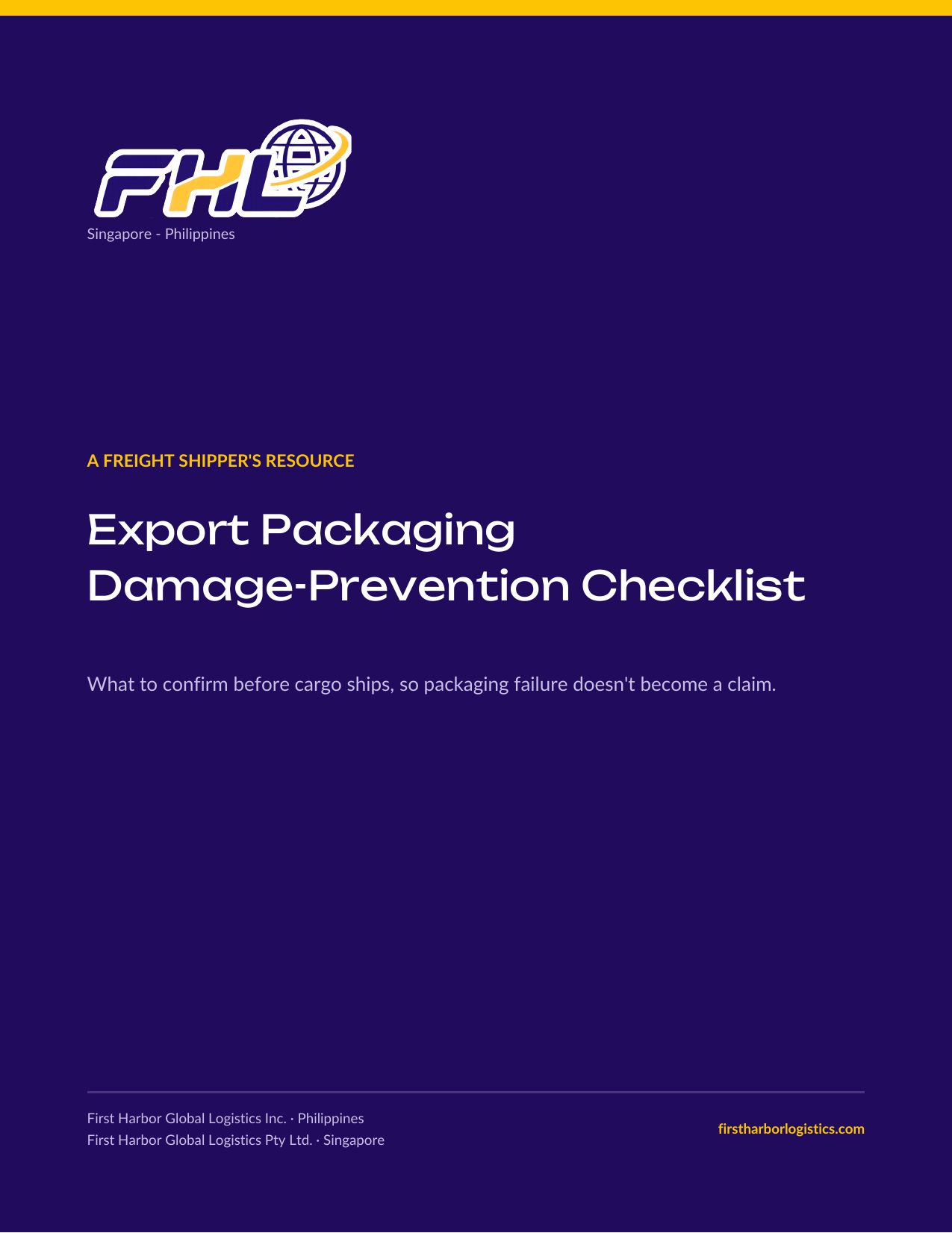 Export Packaging Damage-Prevention Checklist cover