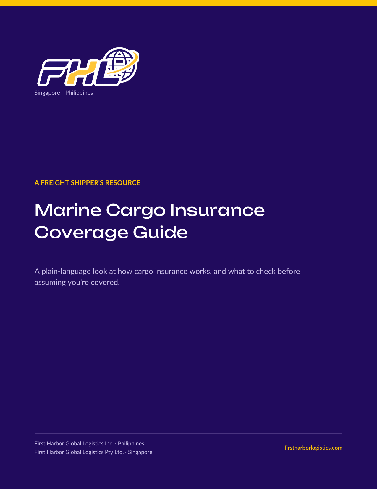 Marine Cargo Insurance Coverage Guide cover