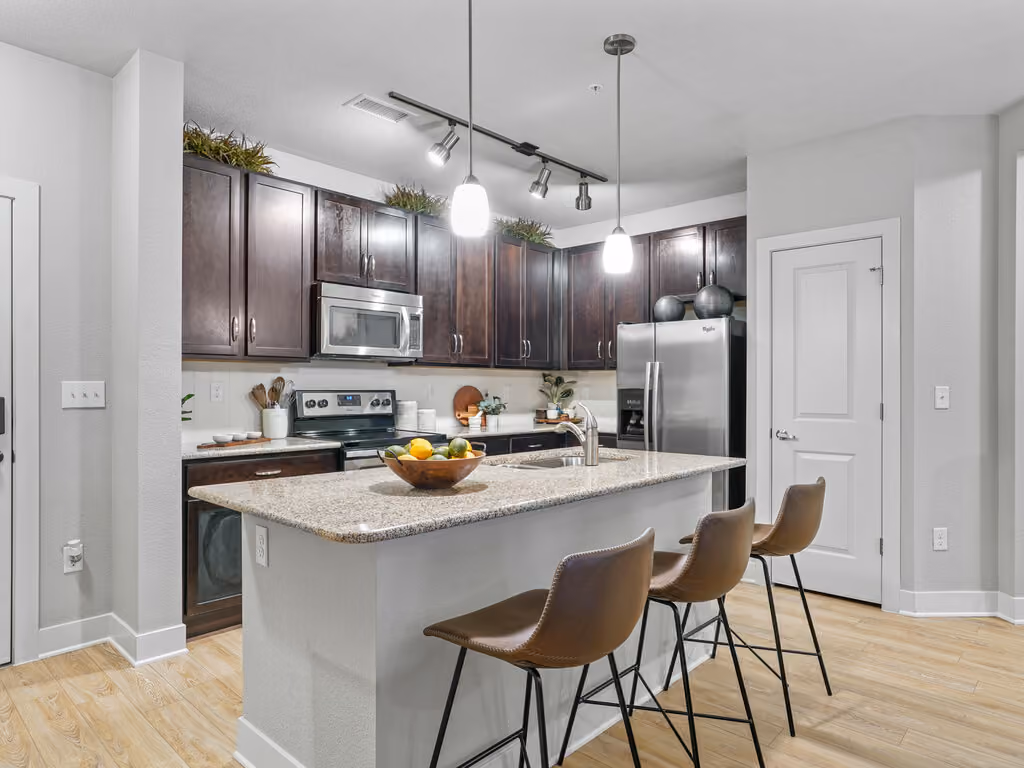 Kitchen with island